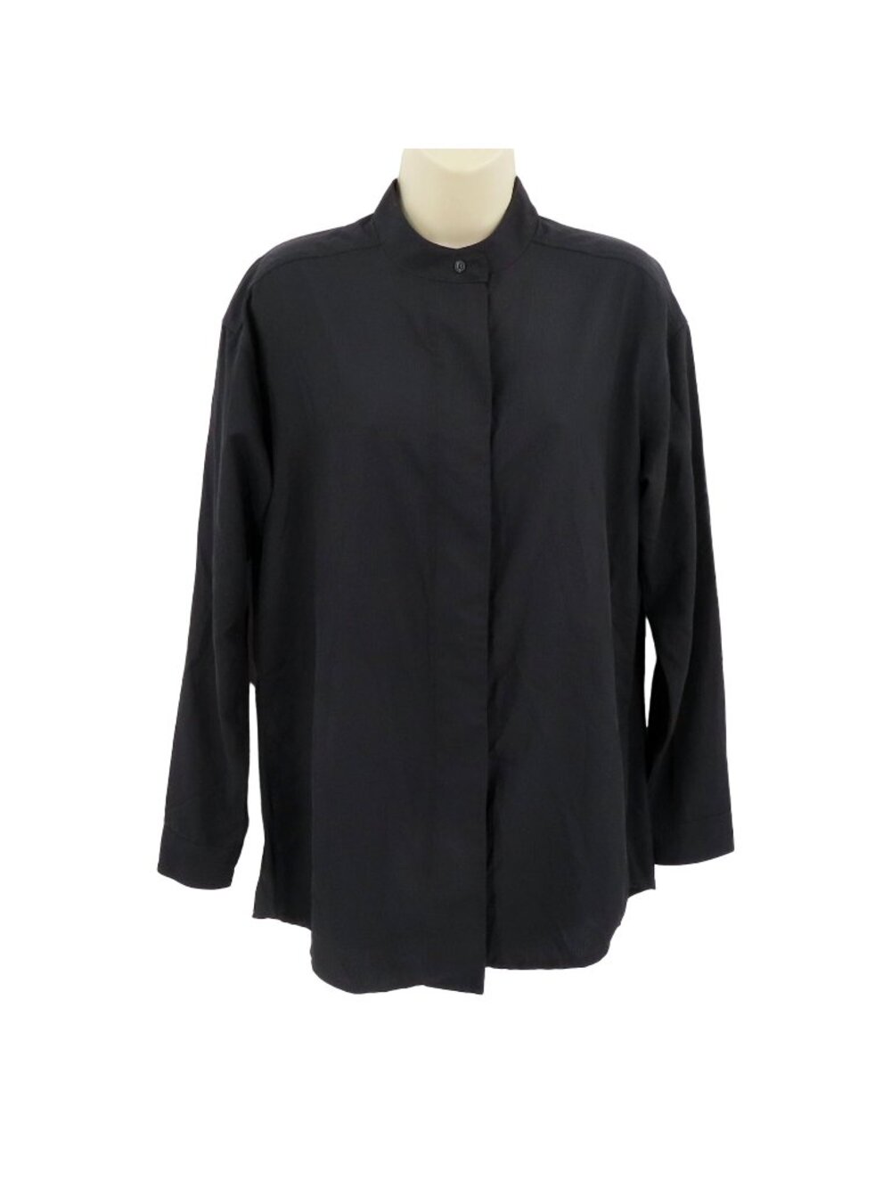 The North Face Women Small Solid Black Long Sleeve Button Front Shirt Top Blouse